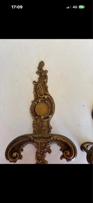 Coppia appendini in ottone stile barocco