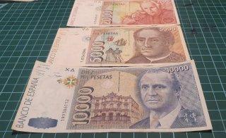 Lote 3 Billetes Pesetas España