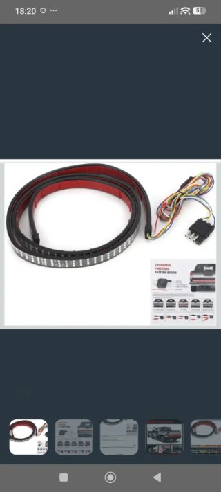 Barra liz led parte trasera camionera Tira LED 60