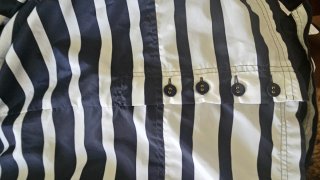 Parka Couchel Rayas Azul Blanco