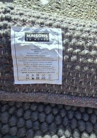 Alfombra grande gris Industry