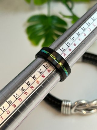 Pulsera cuero y anillo titanio