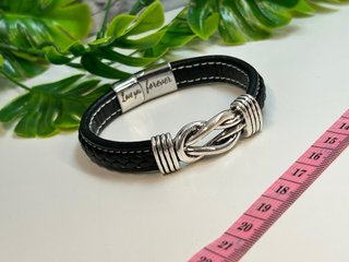Pulsera cuero y anillo titanio