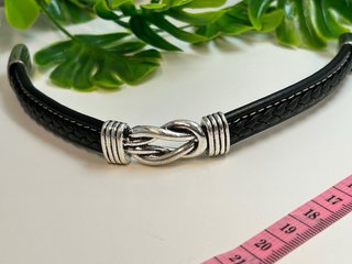 Pulsera cuero y anillo titanio