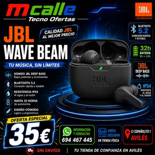 Auriculares JBL Wave Beam Bluetooth 5.2