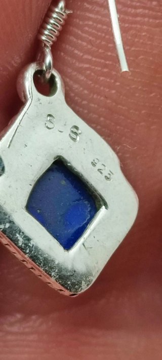 Pendientes de Plata y Lapislázuli.
