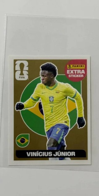 Vinicius Junior Extra Sticker Dorado