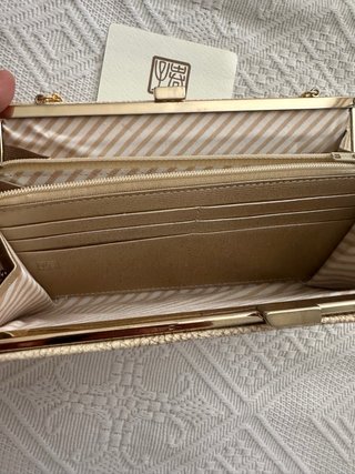 Borsa giapponese con drago beige/oro