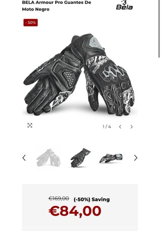 Guantes de moto negros y blancos