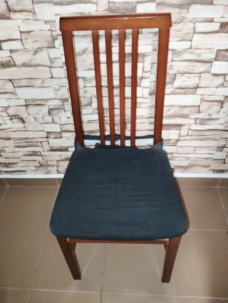 Sillas de comedor madera y tela