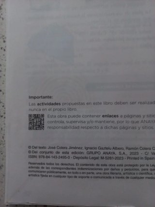 Libro Matemáticas 2 ESO