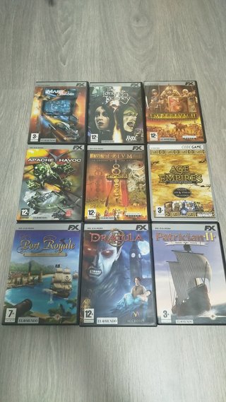 Lote 9 Juegos PC FX