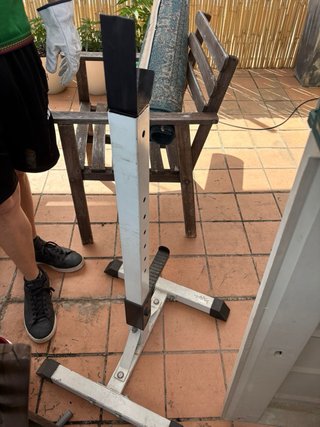 Soporte de pesas y 2 Discos de pesas de 20 kg