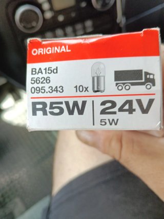 30 Bombillas R5W 24V 5W OSRAM