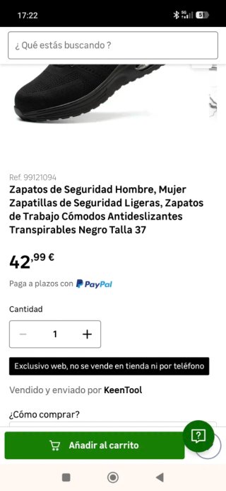Calzado de seguridad N 43