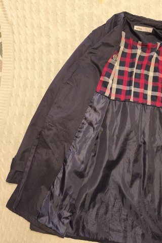 Gabardina azul Lefties mujer