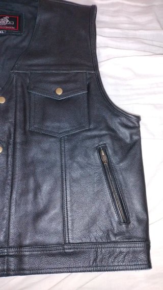 Chaleco Cuero Motoquero XL