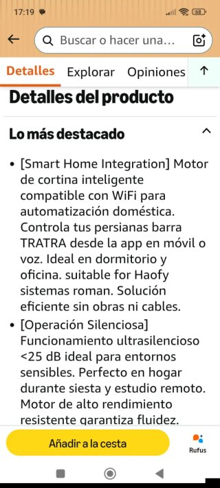 Robot para cortinas motorizado