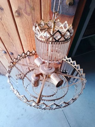 Set di lampade da soffitto e 2 lampade da comodino vintage