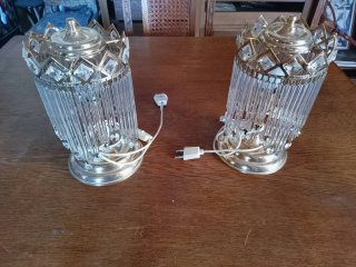 Set di lampade da soffitto e 2 lampade da comodino vintage