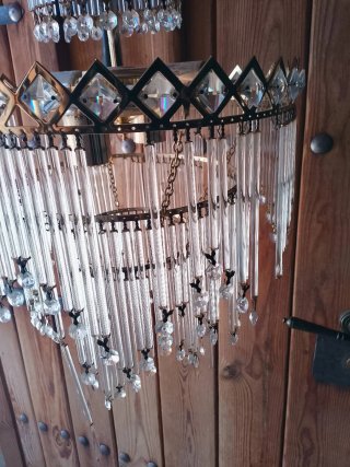 Set di lampade da soffitto e 2 lampade da comodino vintage