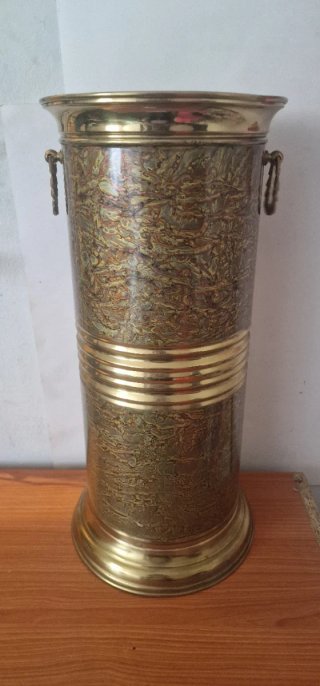 Paragüero de latón con asas