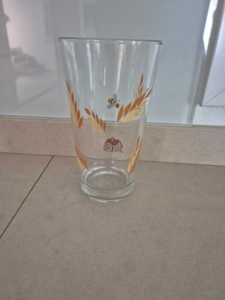 Bicchiere Mulino Bianco con ape e spighe mulino