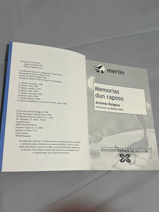 Libro "Memorias dun raposo" - Antonio Reigosa