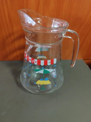 Jarra de vidrio con diseño 23 cm