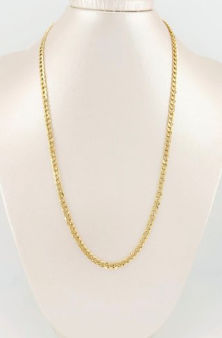 Cadena laminada en oro de 18k