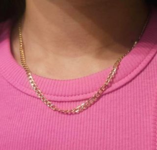 Cadena laminada en oro de 18k