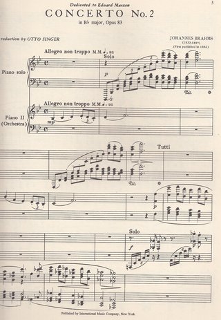Brahms. Concerto No 2. Op 83. Para 2 Pianos (orq.)