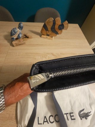 Borsa a tracolla uomo Lacoste blu navy