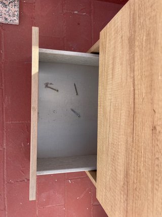 Mueble lavabo madera y cerámica