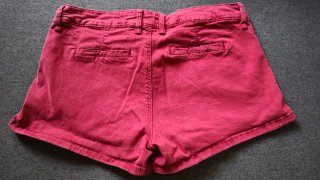 Pantalones cortos Stradivarius T-36 Rojo Burdeos
