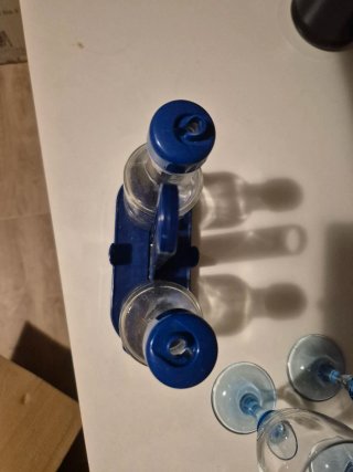 Set Oliera Porta Condimenti Blu Trasparente