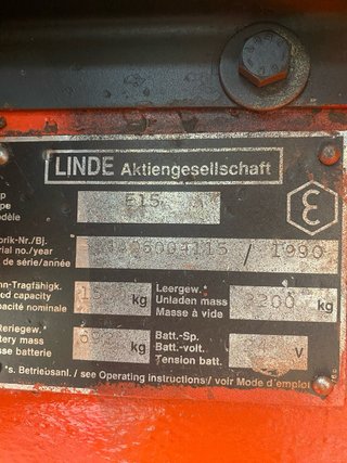 Carretilla elevadora Linde E15