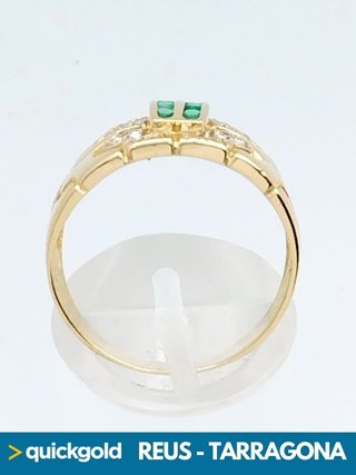 040-679 ANILLO ORO 18K  CIRCONITAS T15