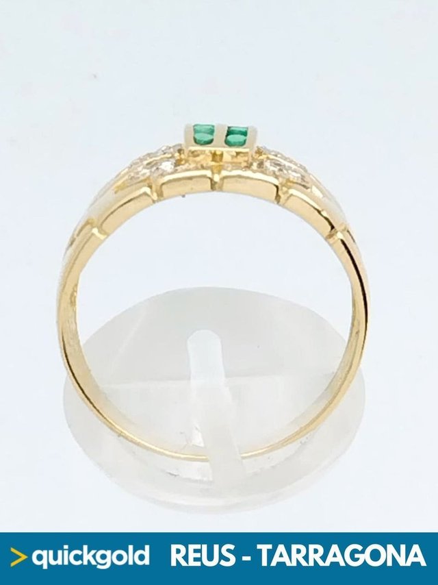 040-679 ANILLO ORO 18K CIRCONITAS T15