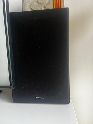 Microcadena Grundig Negra y Plateada