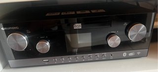 Microcadena Grundig Negra y Plateada