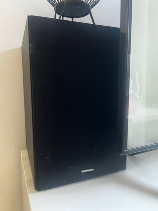 Microcadena Grundig Negra y Plateada