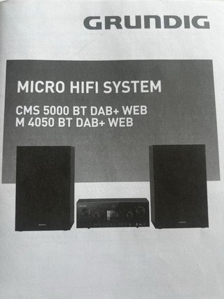 Microcadena Grundig Negra y Plateada