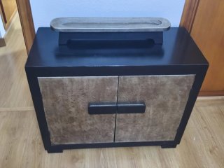 Recibidor estilo oriental madera