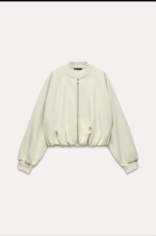 Chaqueta bomber beige