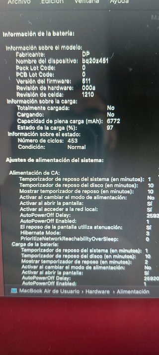 MacBook Air 13 i7 8GB RAM SSD Excelente estado