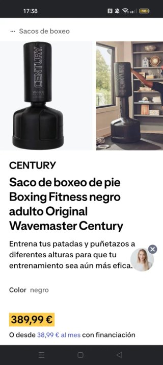 Saco Boxeo Wavemaster Boxer Century