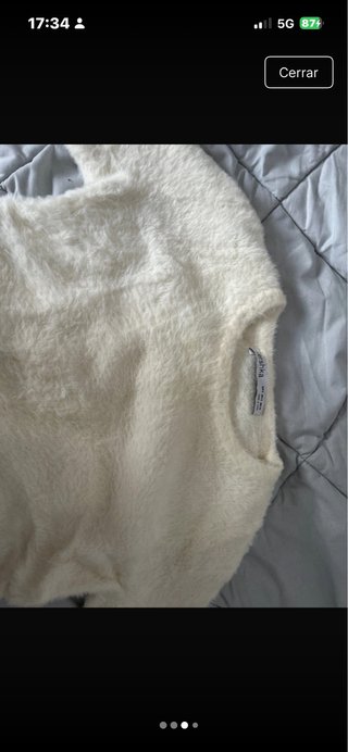 Jersey pelo beige talla S