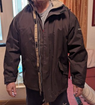Chaquetón marrón hombre