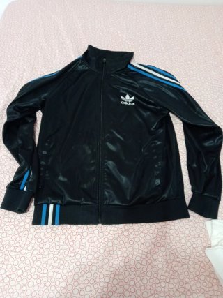Sudadera Adidas Negra y Azul